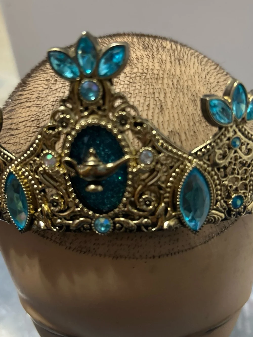 Disney Gold Filigree Tiara with Blue Gemstones